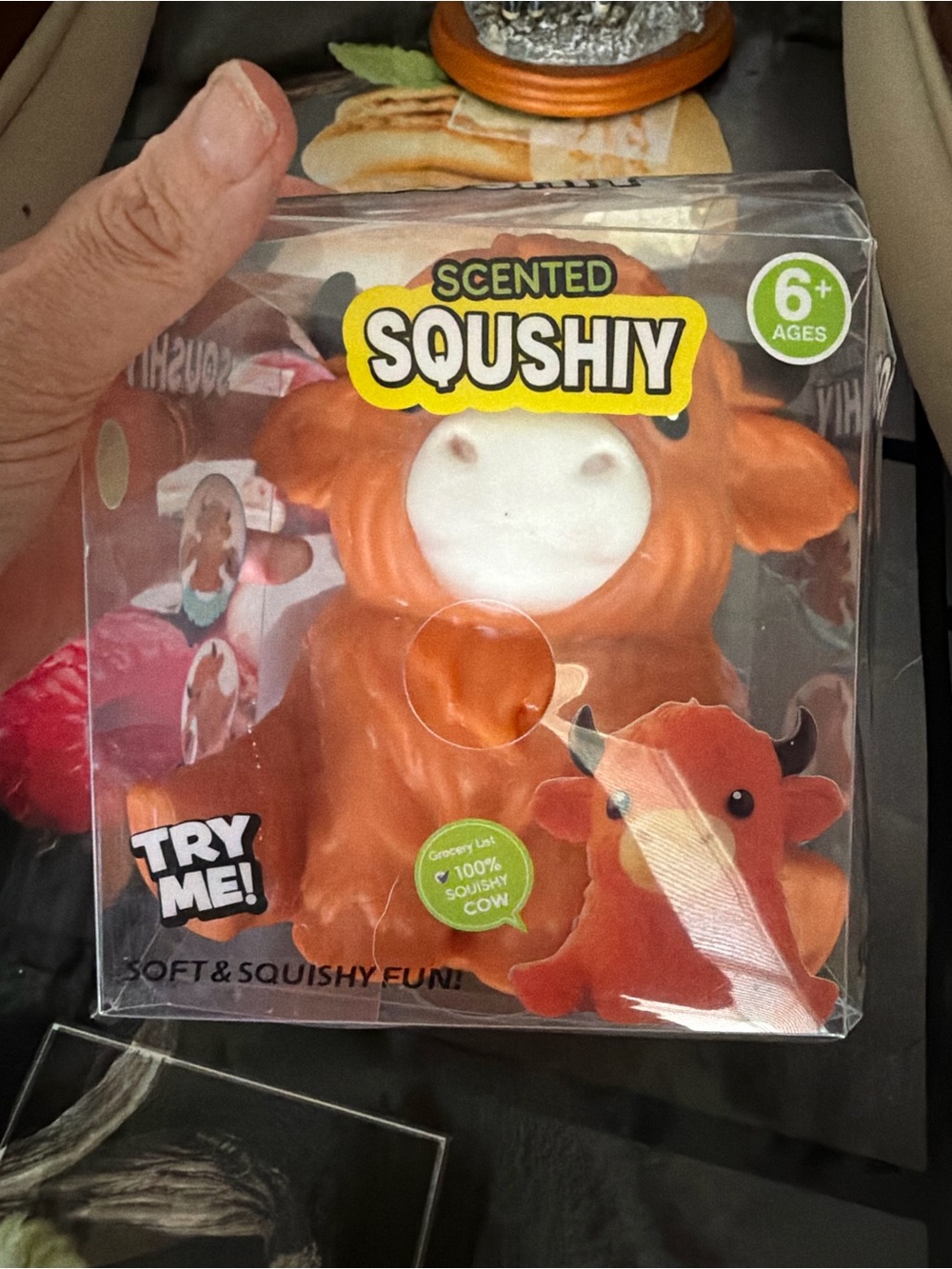 Highland cow Scented Squishy Orange